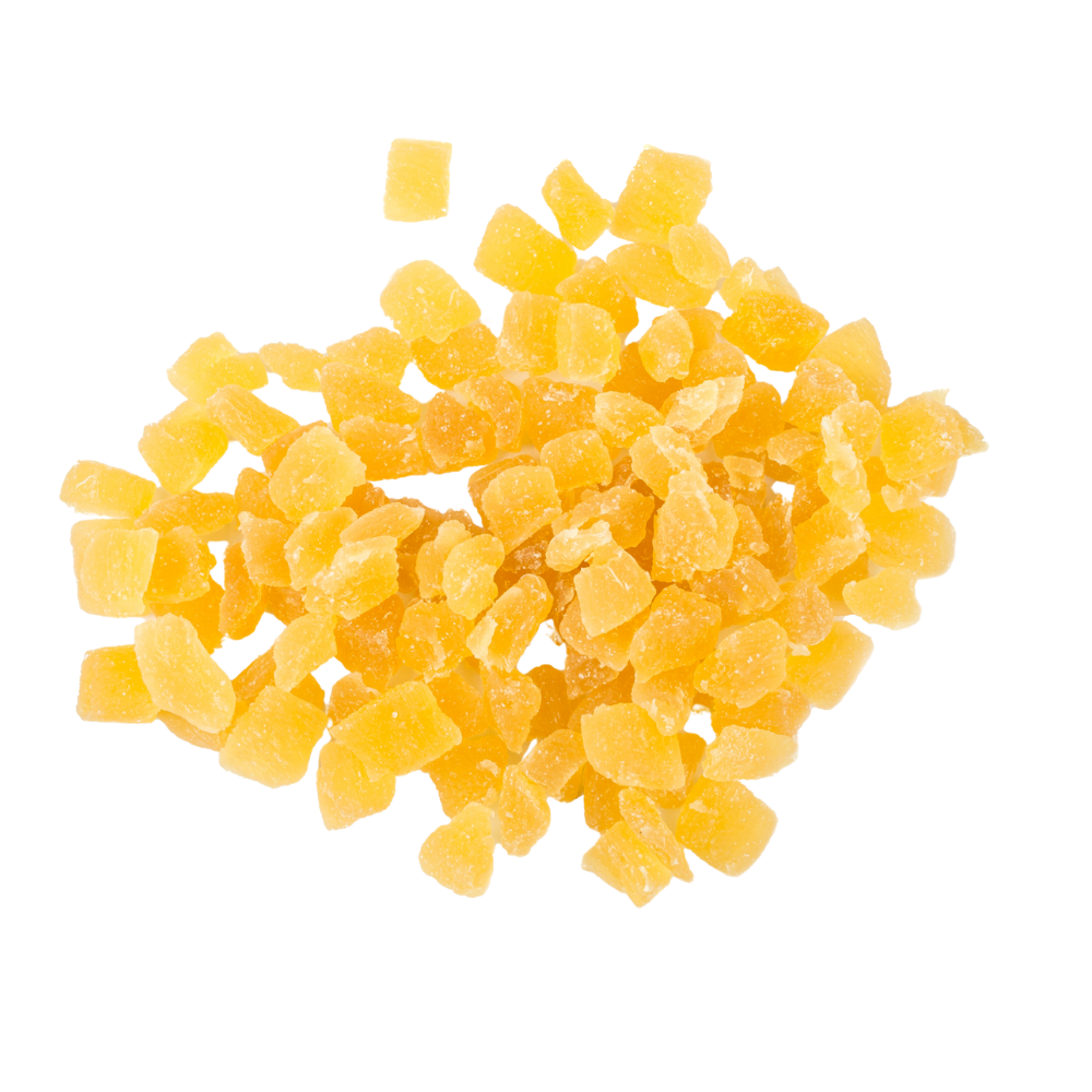 Ananas confiat cuburi Paprica – cuburi galbene din fructe confiate